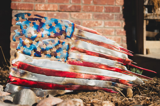 Tattered USA Flag